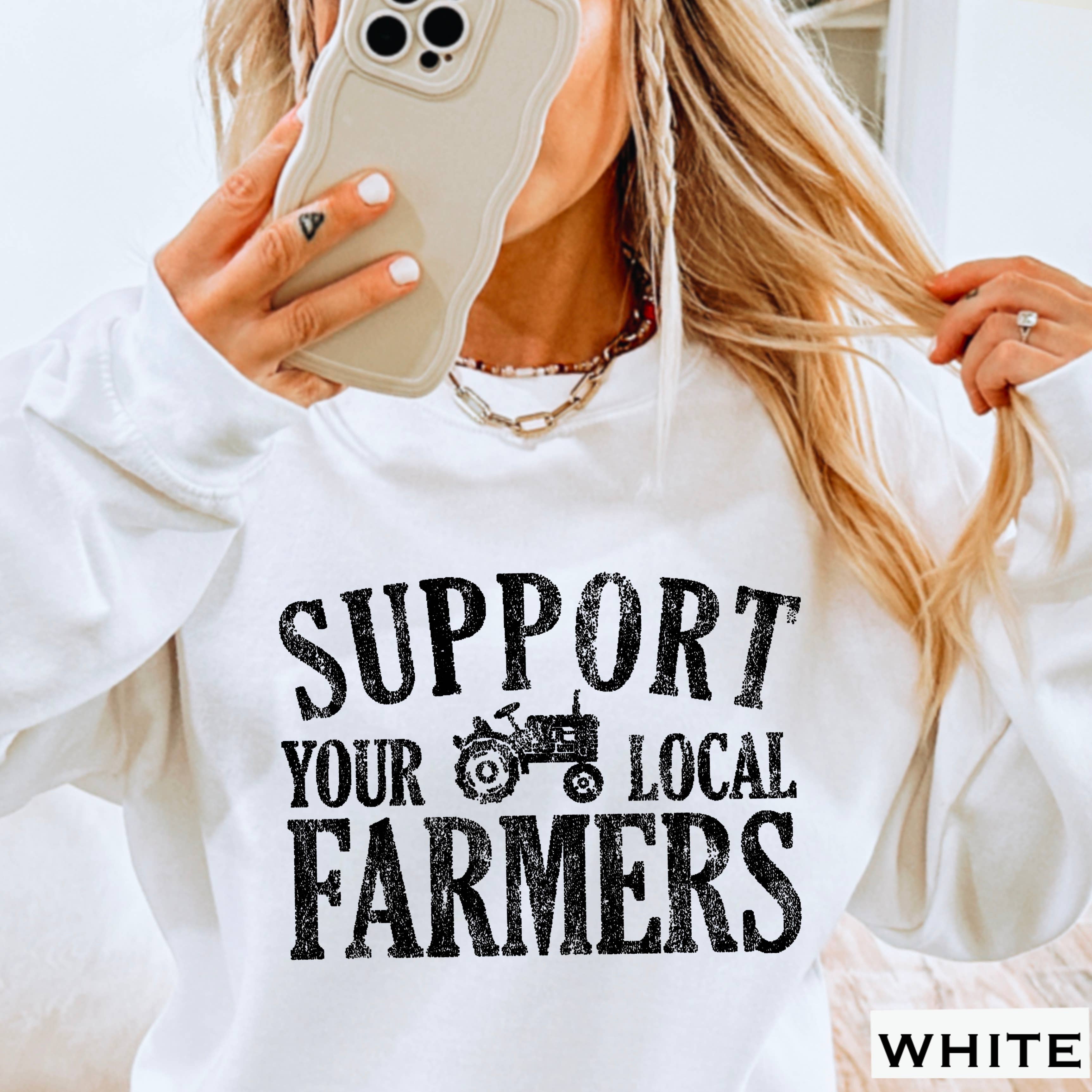 Shoppe SHC - Wholesale Graphic Sweatshirt - Women's - Support Your Local Farmers Women’s  Graphic Sweatshirt0