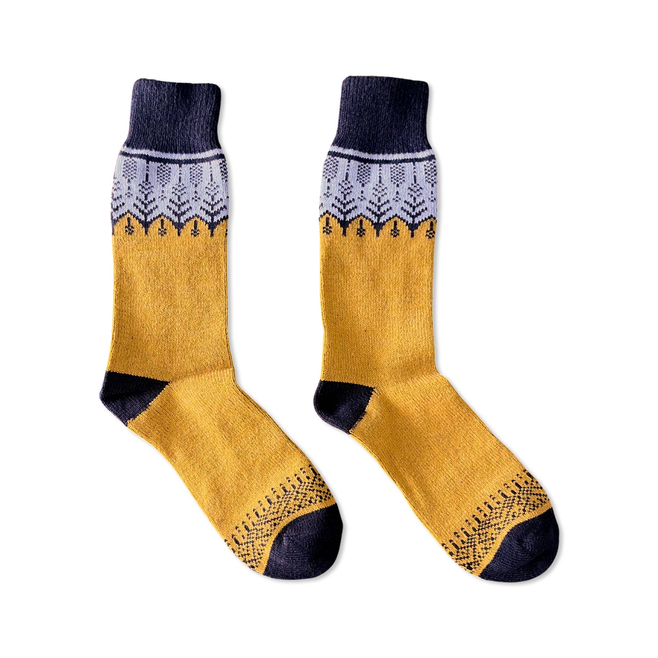 Nordic Wools - Vente Chaussettes – unisexe - Chaussettes Nordiques en Laine Mérinos PERFORM™ (Printemps - Jaune) - Unisexe