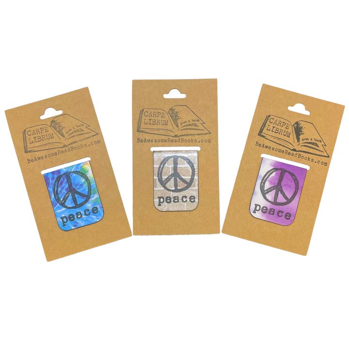 Peace Single Magnetic Bookmark for wholesale by Carpe Librum