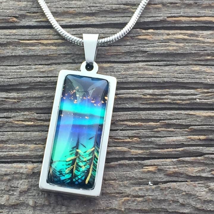 Be Inspired UP - Wholesale Pendant/charm necklace - Northern Lights "Tree Tops" Pendant, petite8