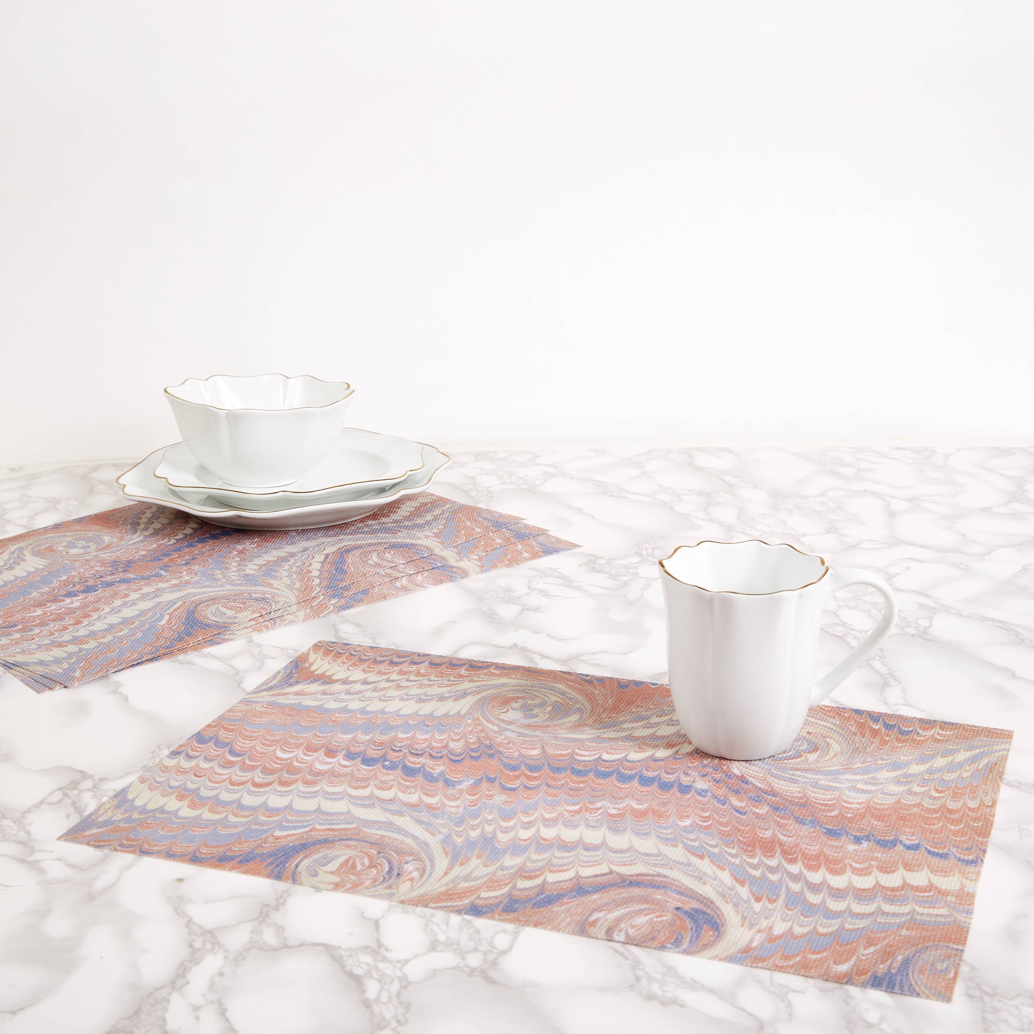 Siren Song - Wholesale Placemat - Siren Song Papier Marble Woven Vinyl Placemats – Set of 42