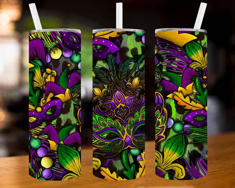 Designs by Robyn - Vendita all'ingrosso Bicchiere/tazza termica - Mardi Gras #11 | Bicchiere1