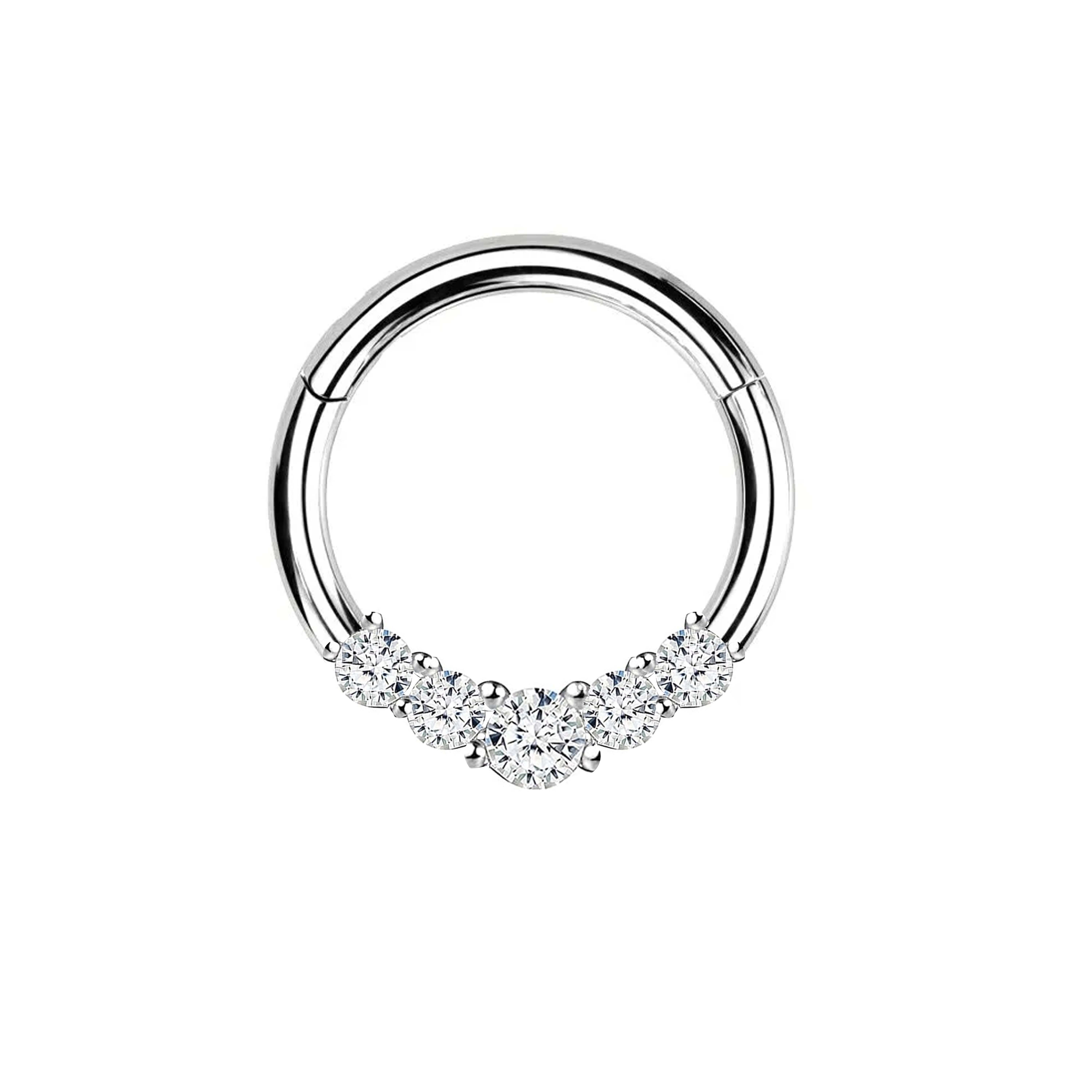 AMORINO SRL – wholesale Nose ring – CLICKER CIRCLE PIERCING WITH CRYSTALS - JQ800C0210