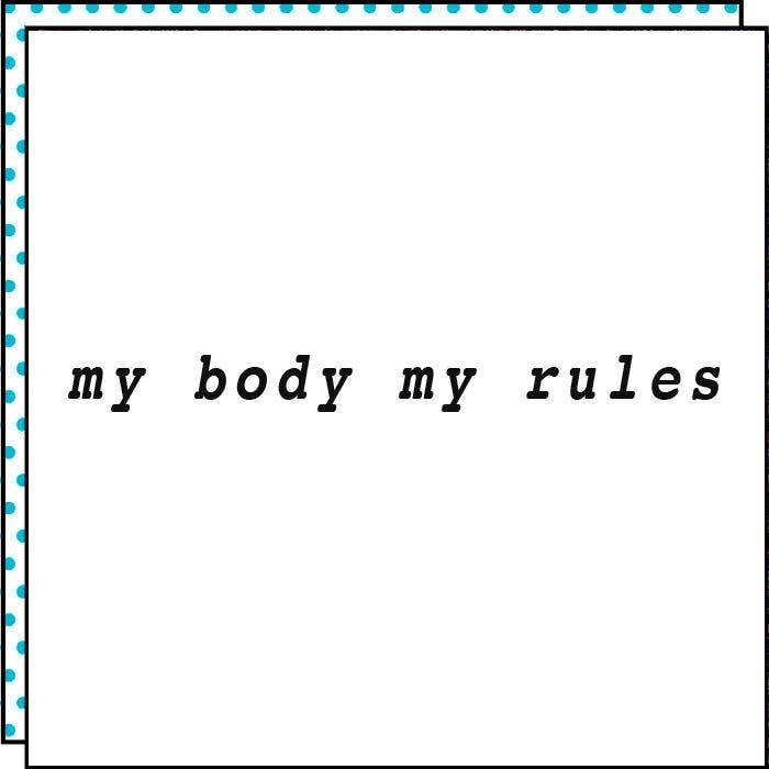 Tattoonie - Wholesale Temporary Tattoo - MY BODY MY RULES Tattoo (Pack of 2)1