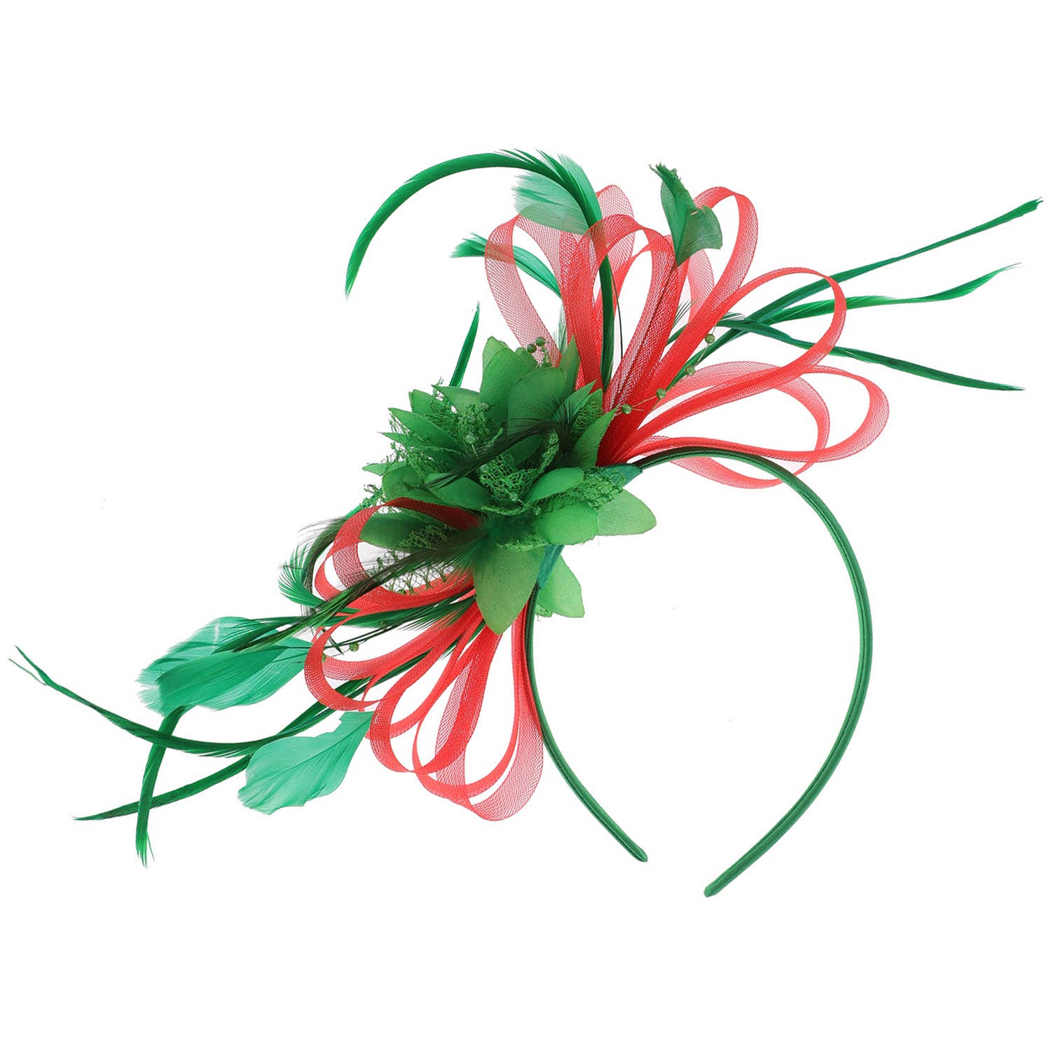 SP Sophia Collection - Wholesale Fascinator Hat - Women's - Floral Fascinator Headband w/ Side Loops & Feathers1