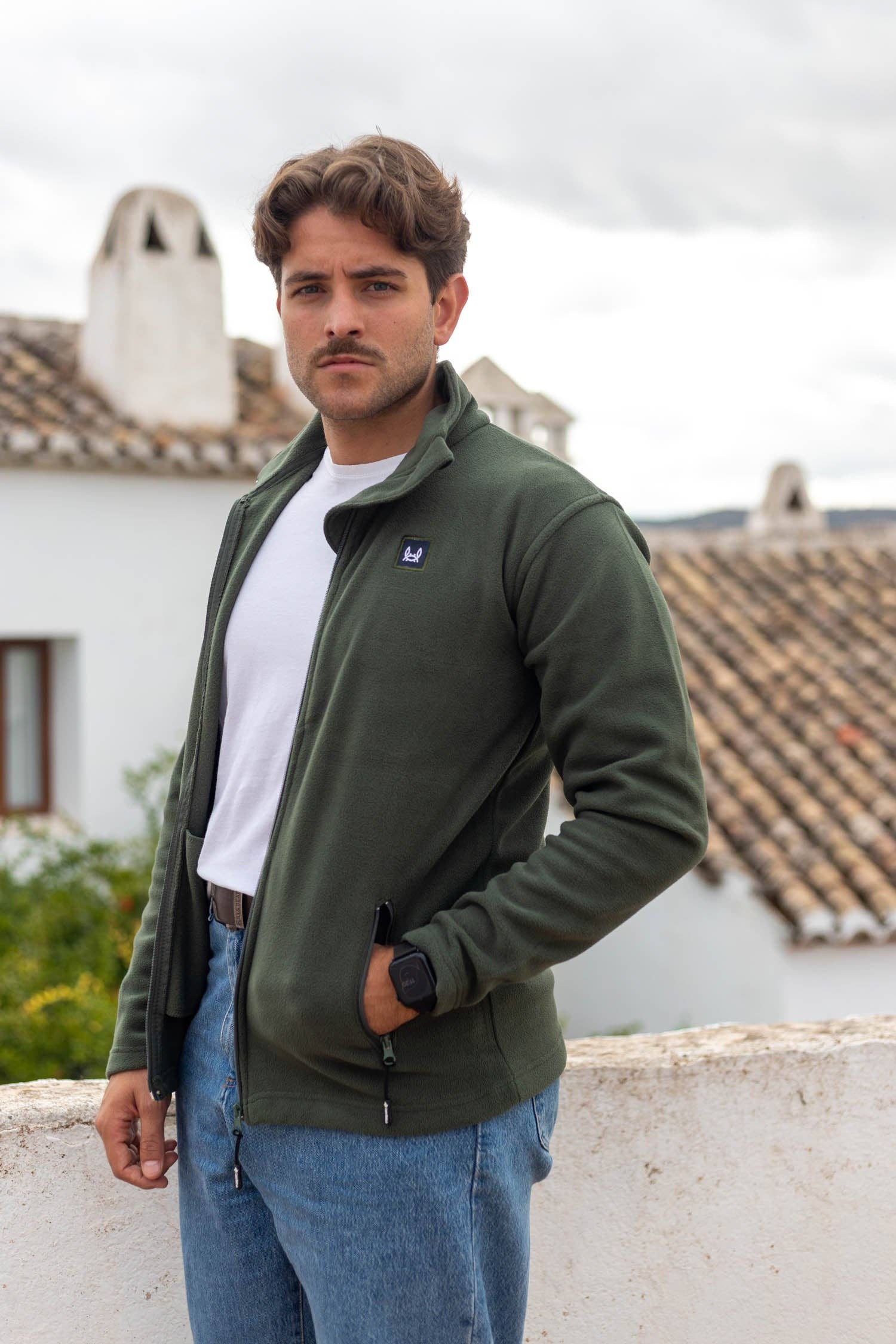 Custi Mikelo: Men's Clothing & Christmas Gifts – Engroshandel Fleecejakke – til mænd – Grøn jagtfleece1