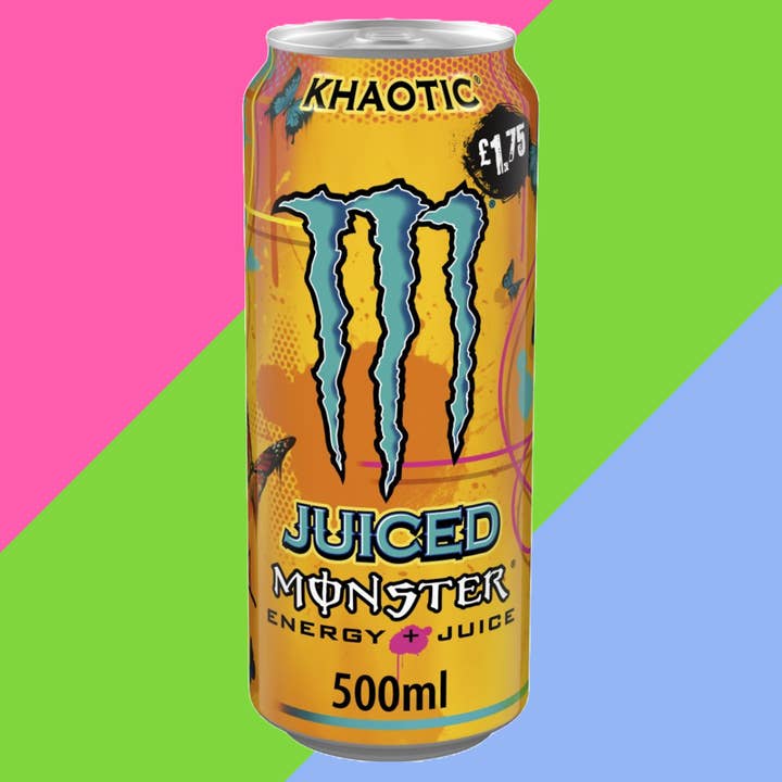 Monster Energy Drink Khaotic 12x500ml PM £1,75 per la vendita all'ingrosso da parte di Gaffney's Sweets & Treats Wholesale
