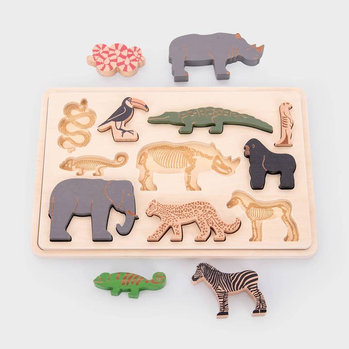 Safari Animal Layer Puzzle for wholesale by Commotion