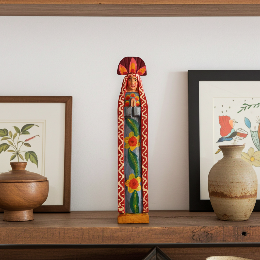 Magnolia Casual - Wholesale Decorative Figurine - Wooden - Virgin Guadalupe Figure - Home Decor1