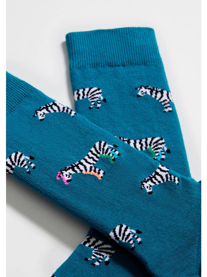 BeZebra Green - 100% Organic Cotton Socks for wholesale on Faire