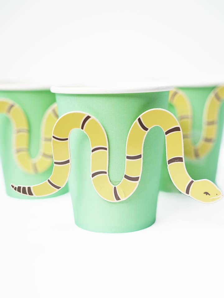 Western Snake Paper Cups (x12)- Snake Catcher Collection for wholesale by POP Party Supplies, LLC