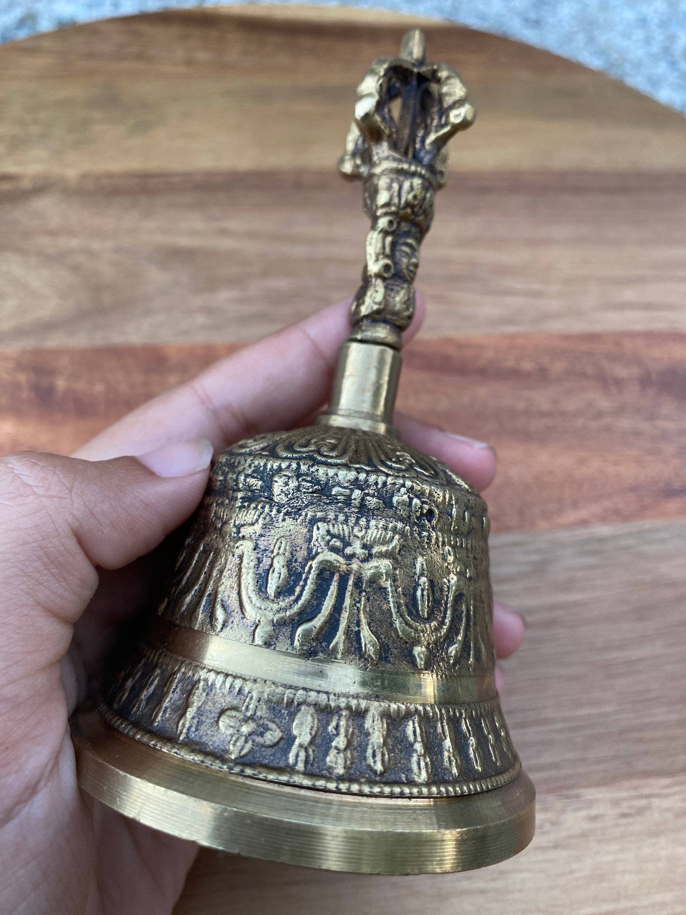Like International - Wholesale Meditation Supplies - Tibetan Brass Prayer Bell for Meditation and Yoga1