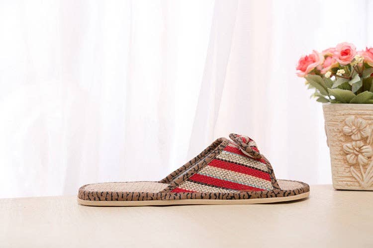 everythingbamboo - Wholesale Sandals - Women's - 2 Pairs Women Hemp Sandals Slippers Butterfly Shoes Casual Comfortable BSH058