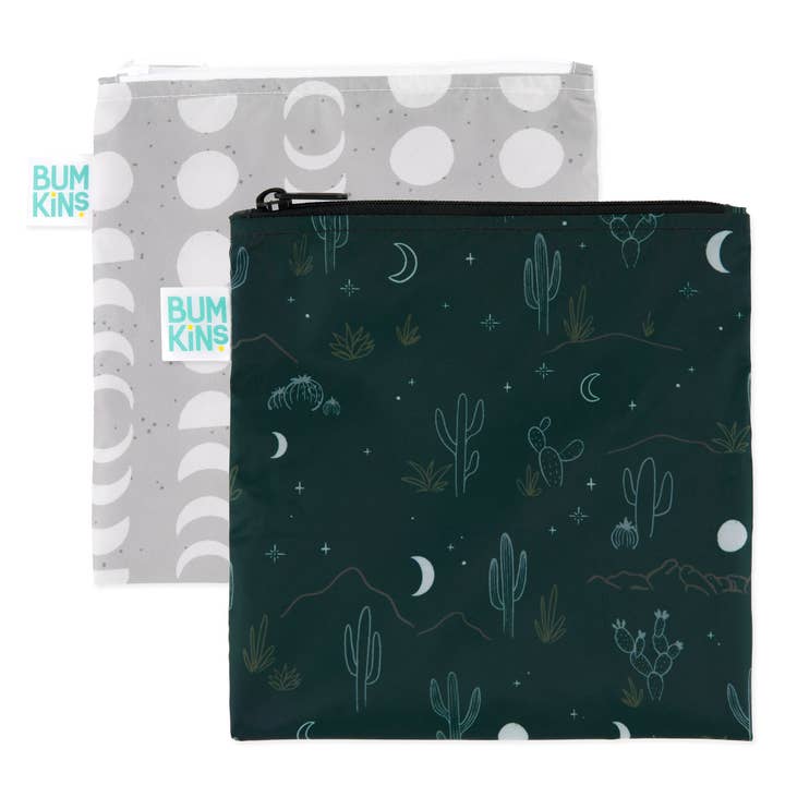 Reusable Snack Bag, Large 2 Pack: Desert Night for wholesale by Bumkins