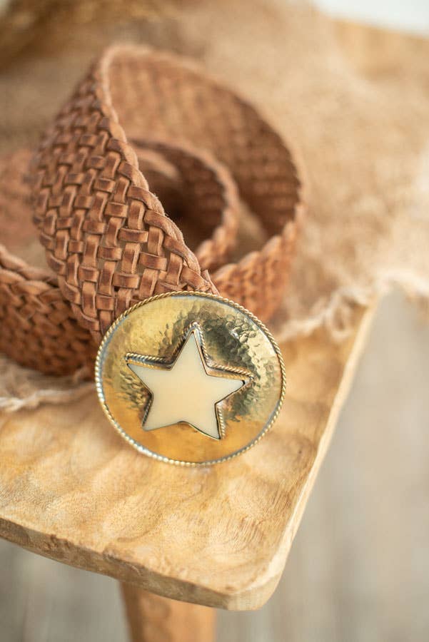 Lula Natura - Vendita all'ingrosso Cintura - Donna - CINTURA IN PELLE MARRONE STELLA2