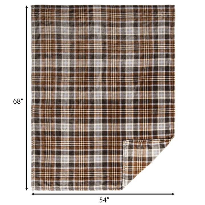 Carstens, Inc. - Wholesale Throw Blanket - Autumn Plaid Heavy Plush Throw3