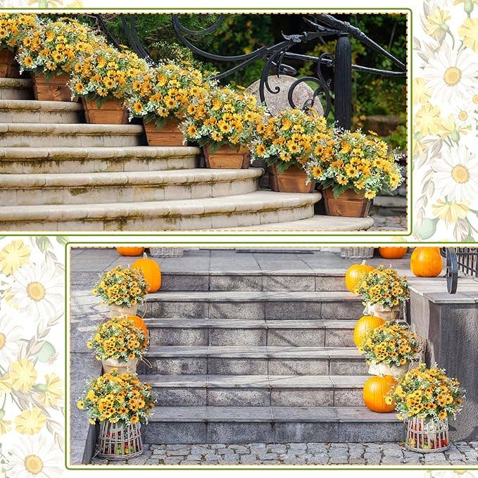 Crover - Wholesale Artificial Flowers - UV-Resistant Artificial Daisy Flower Bundle4