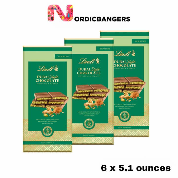 Nordicbangers - Swedish Candy - Wholesale Chocolate Bar - Lindt Dubai Style Chocolate 145g