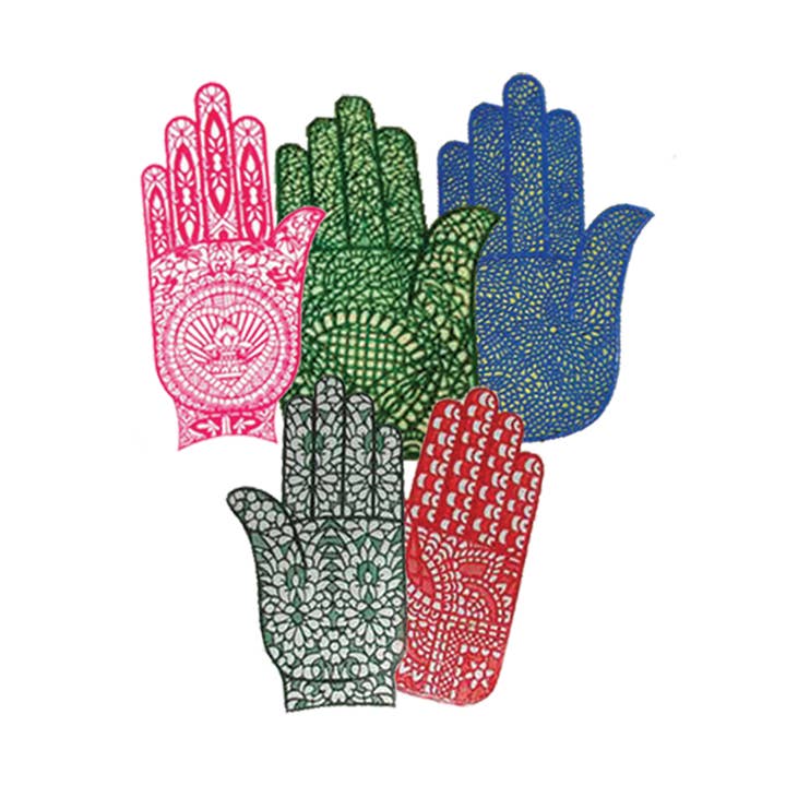 Plantilla de palma de henna (LG) para venta al por mayor de Designs by Deekay Inc.