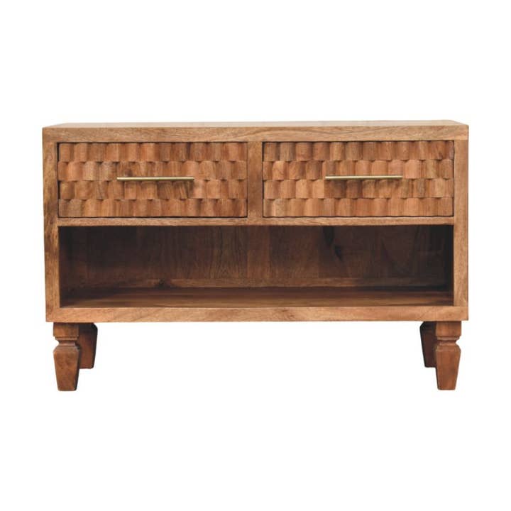 Arno Shoe Storage Unit in Golden Teak for wholesale by Artisan Furniture