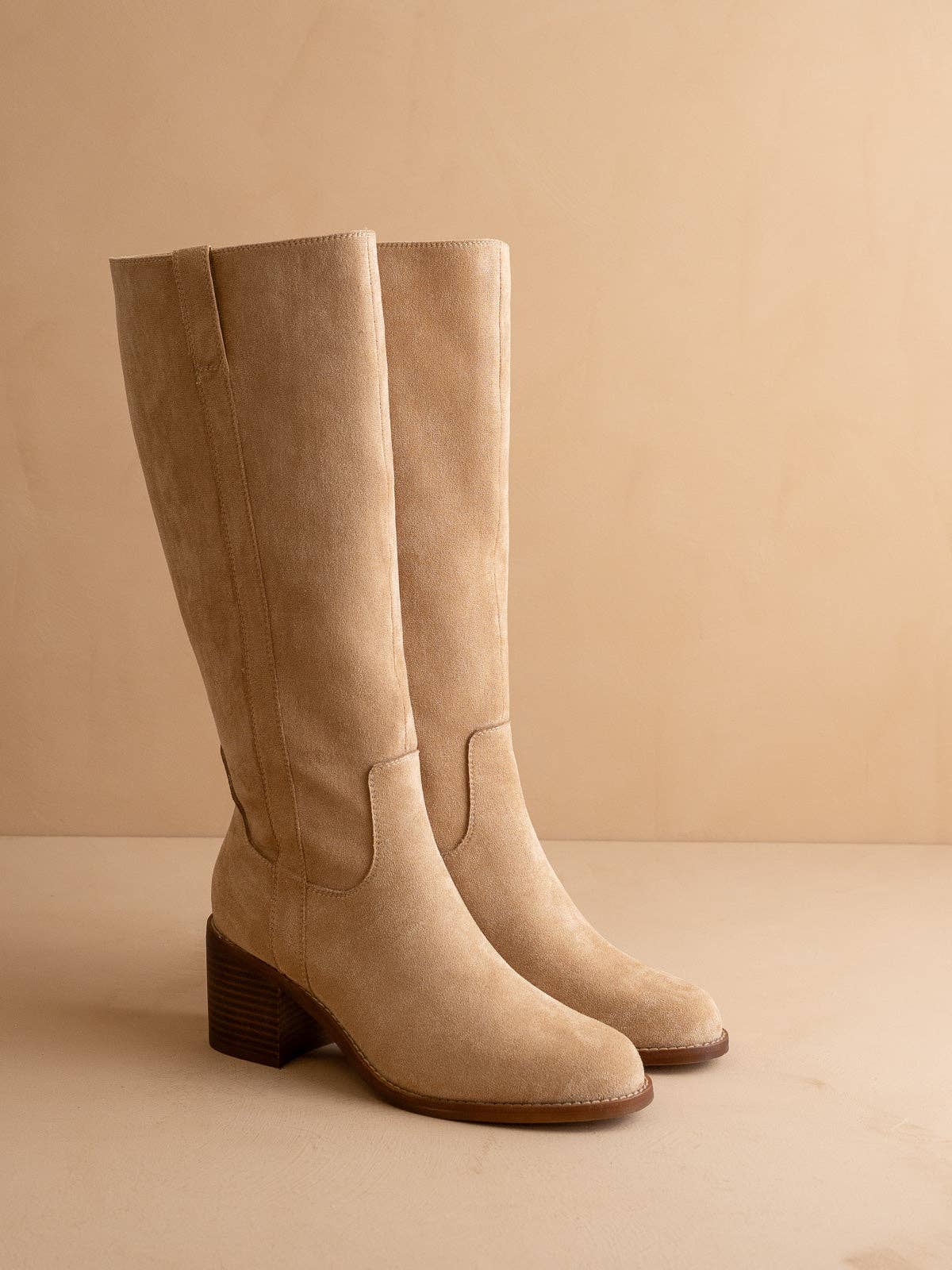 The Harriet | Almond Tall Riding Boot for wholesale on Faire4
