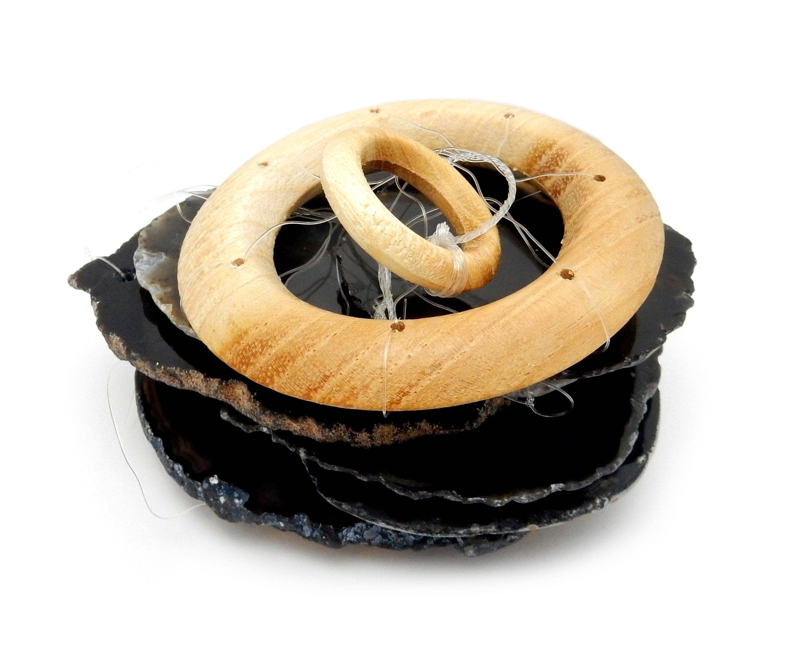 Rock Paradise - Venta al por mayor Campanas de viento - Móvil de Viento con Rodajas de Ágata para Decoración Espiritual del Hogar18