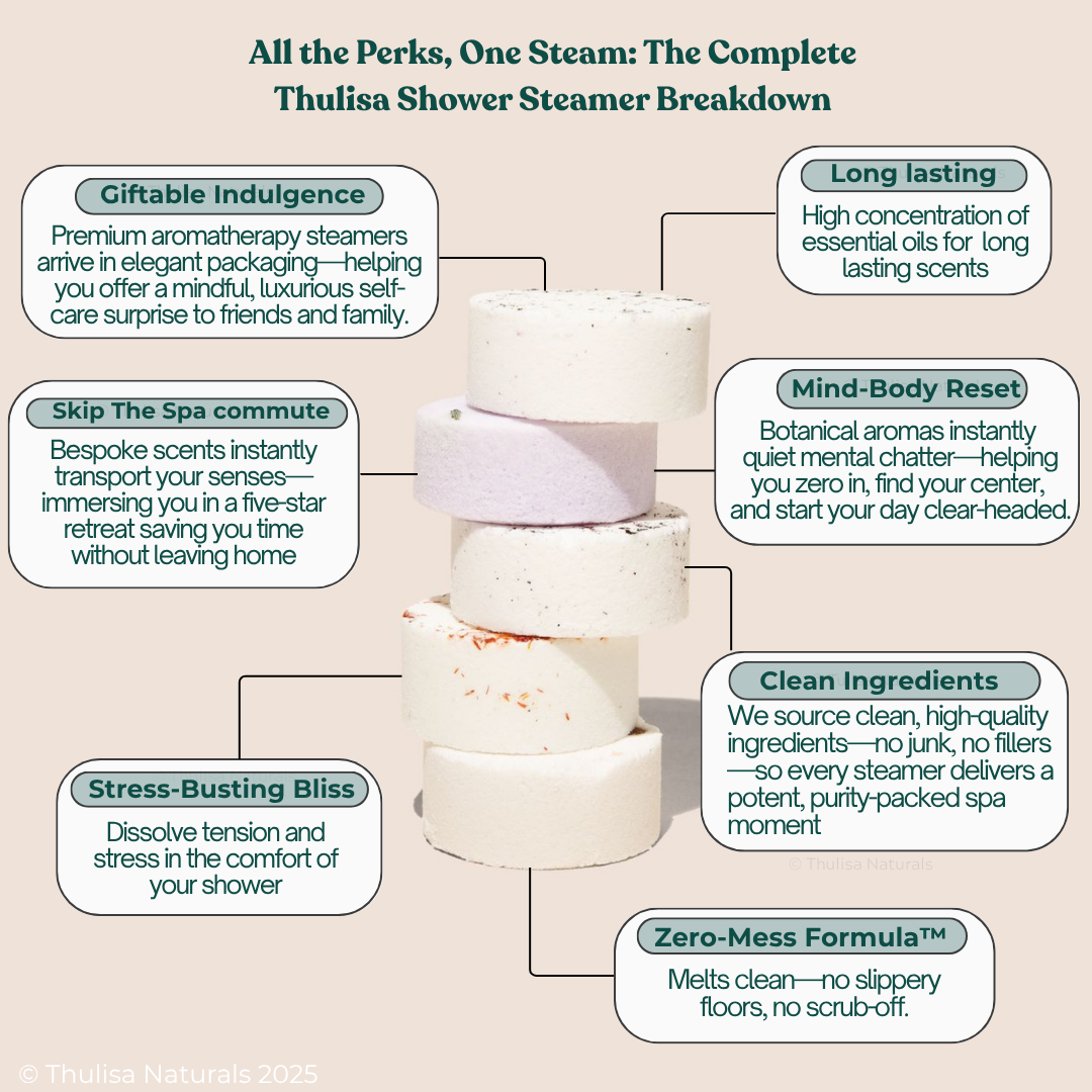 Thulisa Naturals | Bath + Body - Wholesale Shower Steamer/Bomb - Shower steamers | Lavender geranium | 2 pack Happy Birthday2