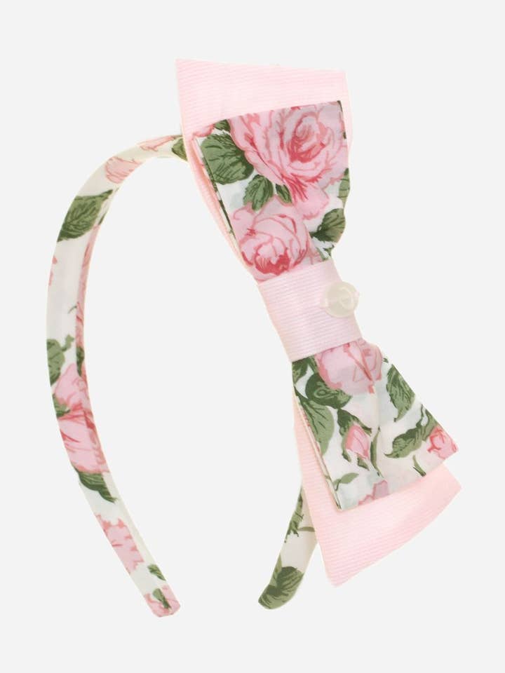 Rosa hårband med liberty-tryck för wholesale av Patachou