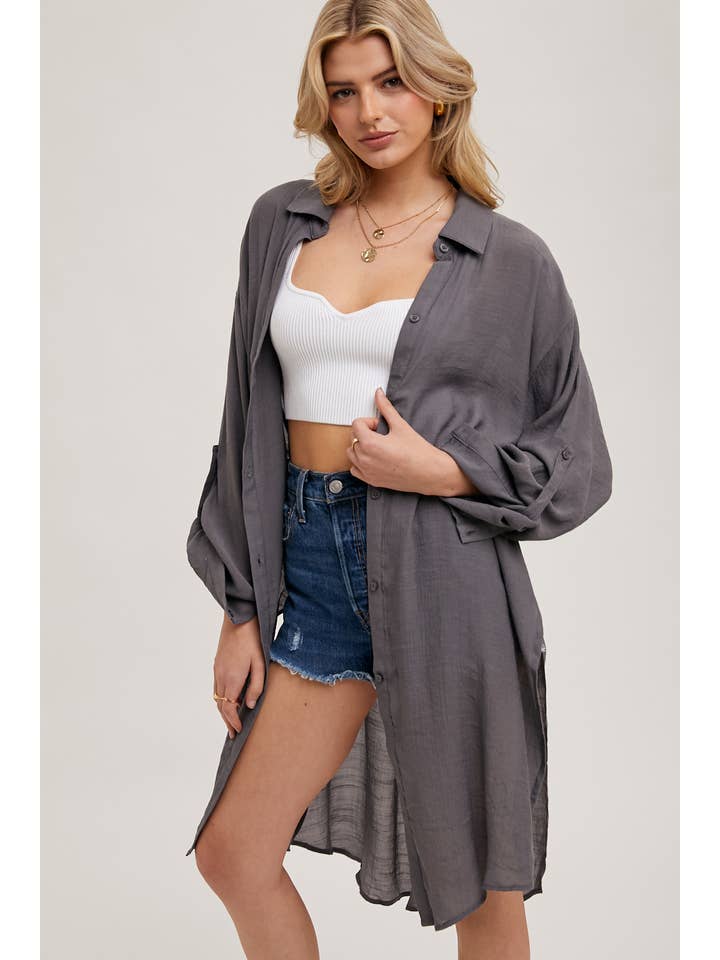 Bluivy – Camisa com botões no colarinho – Mulher por atacado – CAMISA DE PALANGRE VENTILADA COM BOTÕES62