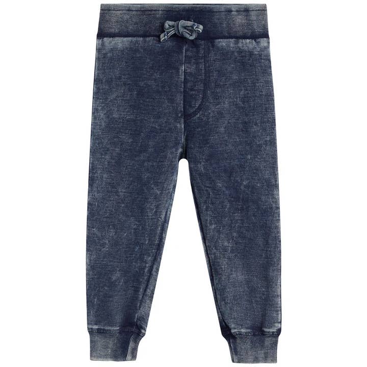 215528 Dark Denim - Kids Denim Knit Jogger Pants for wholesale by 🤍Baby Steps and Mish Kids