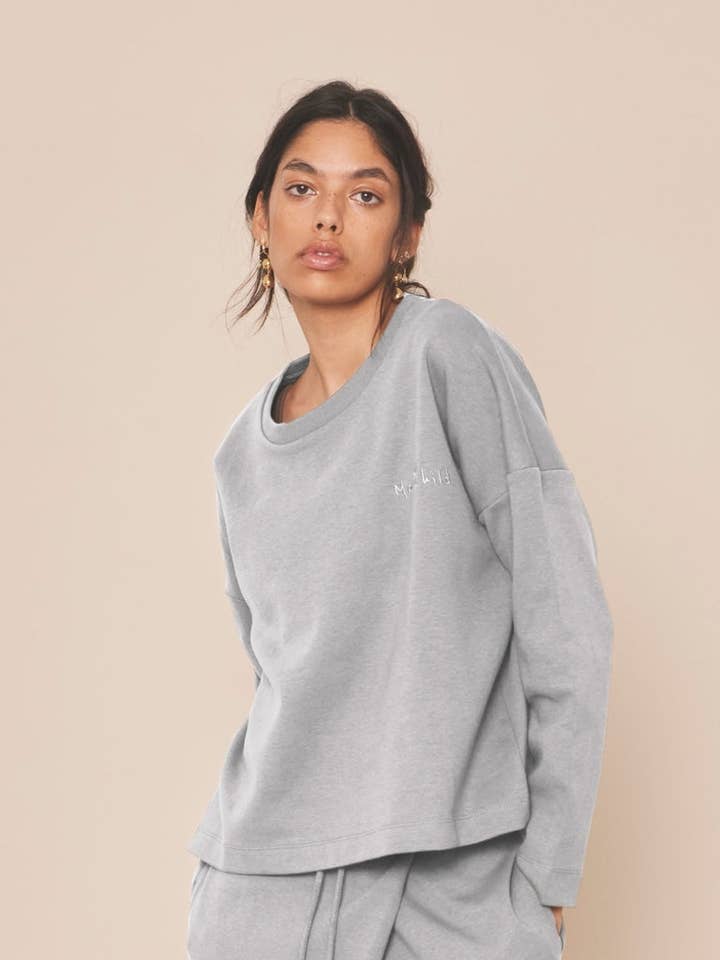 Sweatshirt Box Moonchild - Gris Chiné pour la vente par Moonchild Yoga Wear