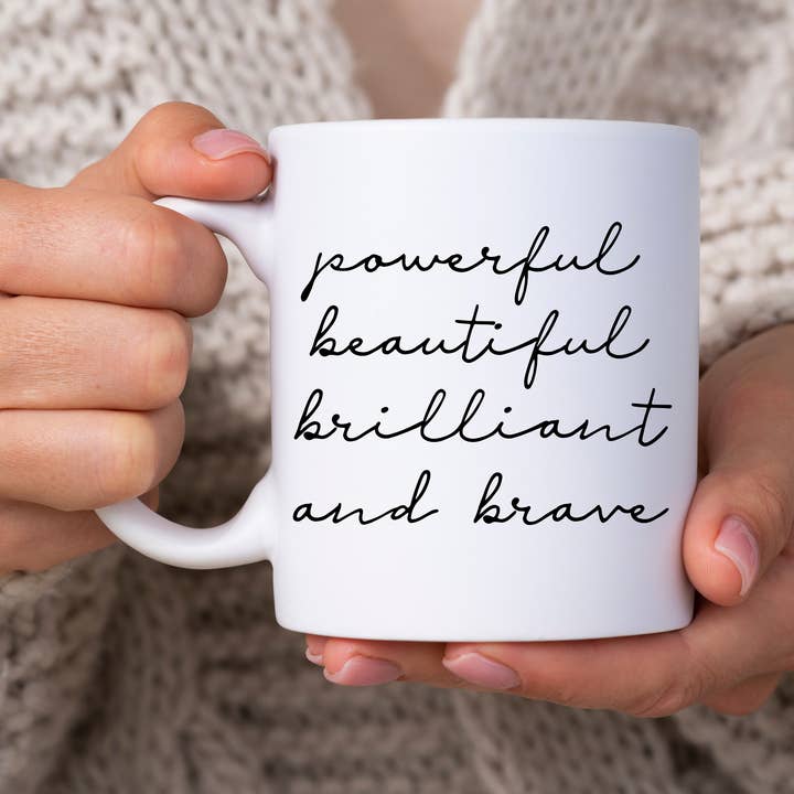 Send Me a Dream - Wholesale Coffee Mug - Powerful, Beautiful, Brilliant, and Brave Mug0