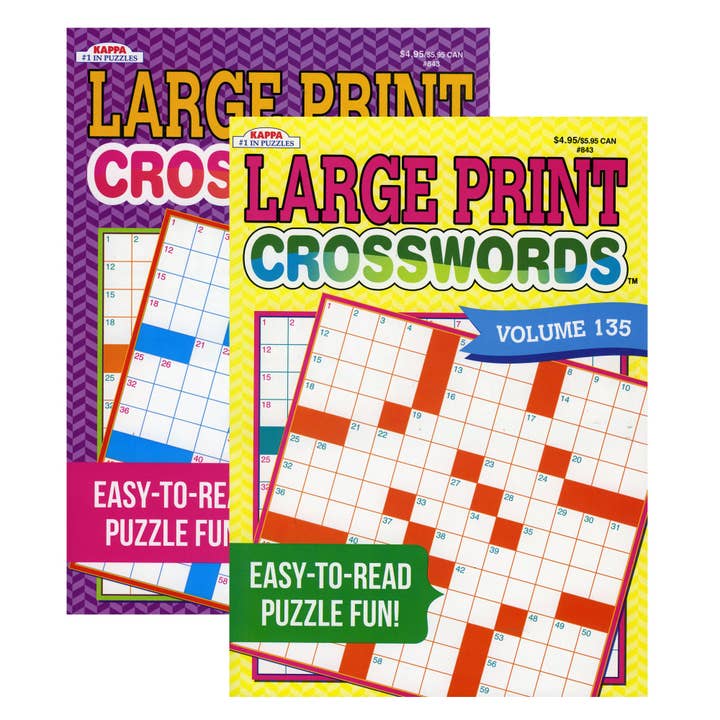 Luna Office Supply -  Everyday Essential - Wholesale Puzzle - Adult - Kappa Large Print Crosswords1