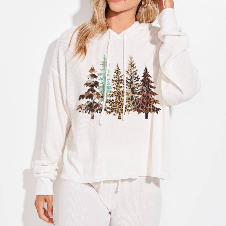 Leopard Trees Women's Lounge Set for wholesale by Phil Love