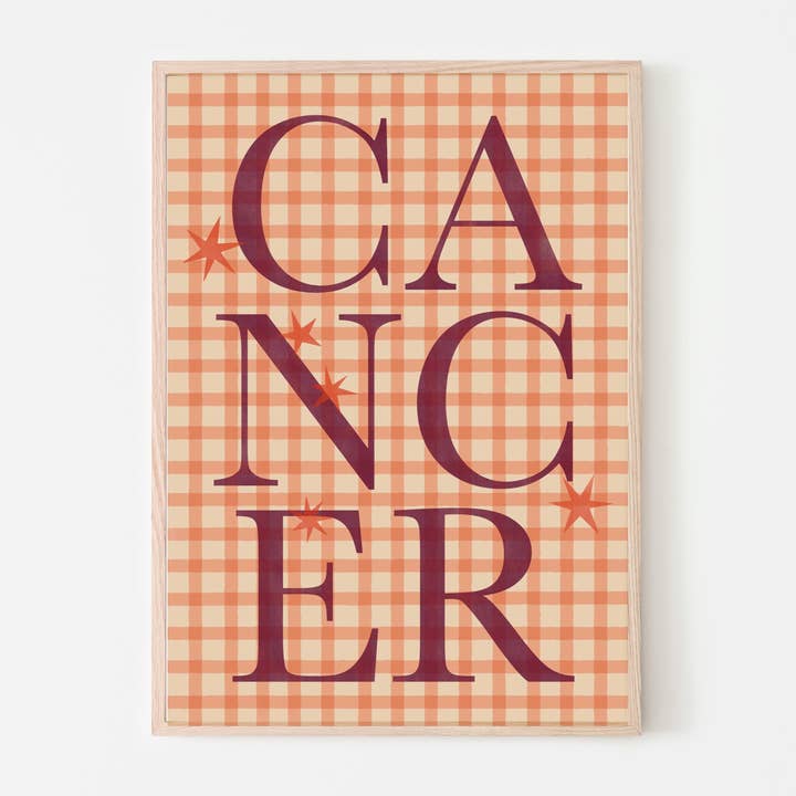 Cancer Zodiac Wall Art Print for wholesale by P's Emporium