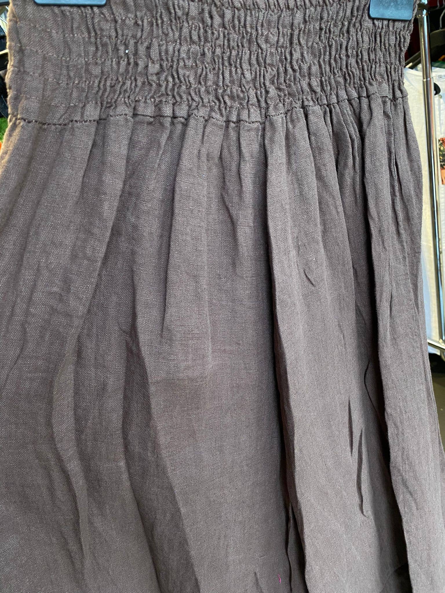 la maison des fibres naturelles - Wholesale Pants - Women's - Flared linen trousers 66031 100%LINEN58