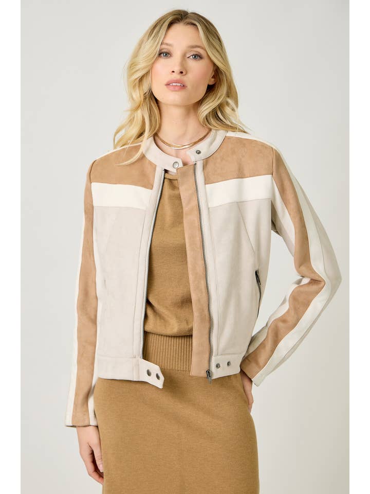 Mystree – wholesale Jacket – Women's – 60861 Color Blocked Moto Jacket25