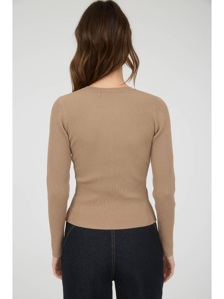 The Workshop Studio - Vente Cardigan – femme - GILET EN MAILLE À COL ROND AVEC BOUTONS-PRESSION43