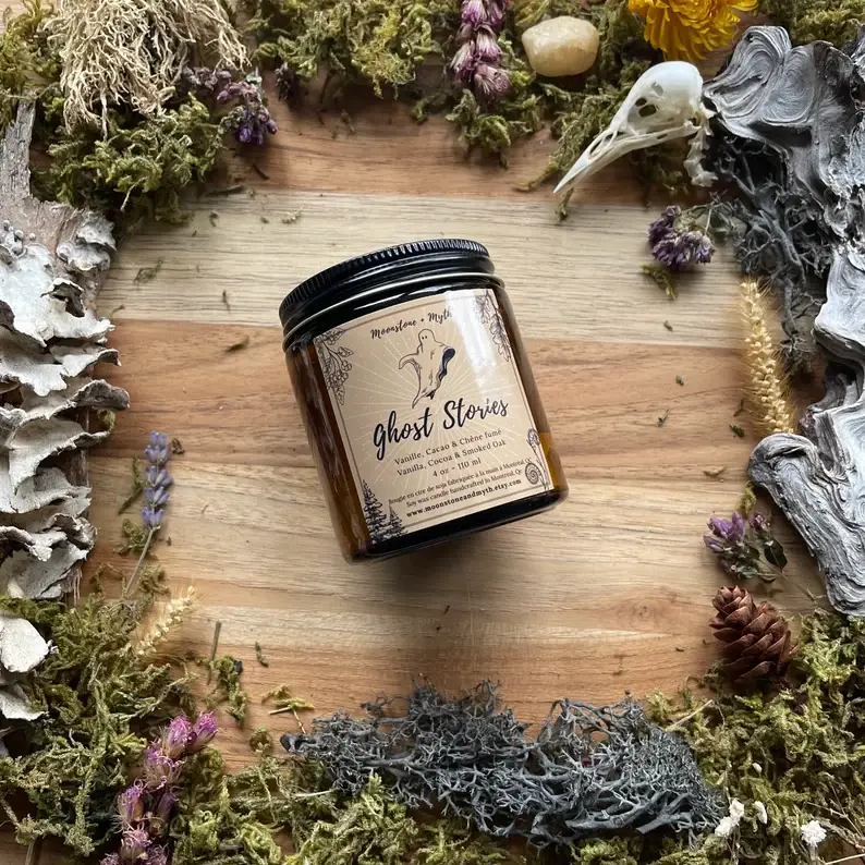 Moonstone and Myth - Vente Bougie en bocal - Ghost Stories, bougie parfumée 100 % cire de soja8
