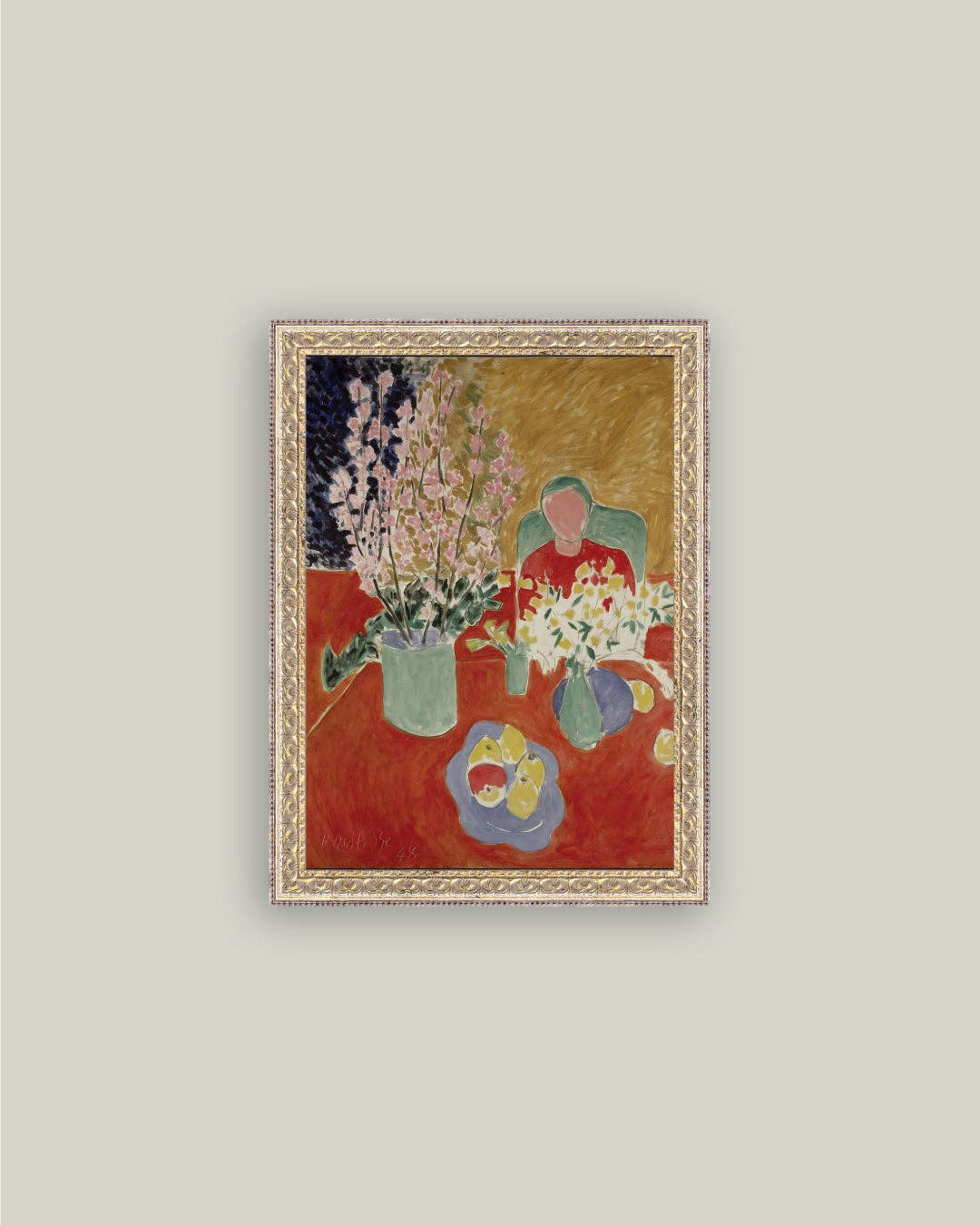 Petal Lane Home - Wholesale Art Print - The Plum Blossoms Framed Antique Art3