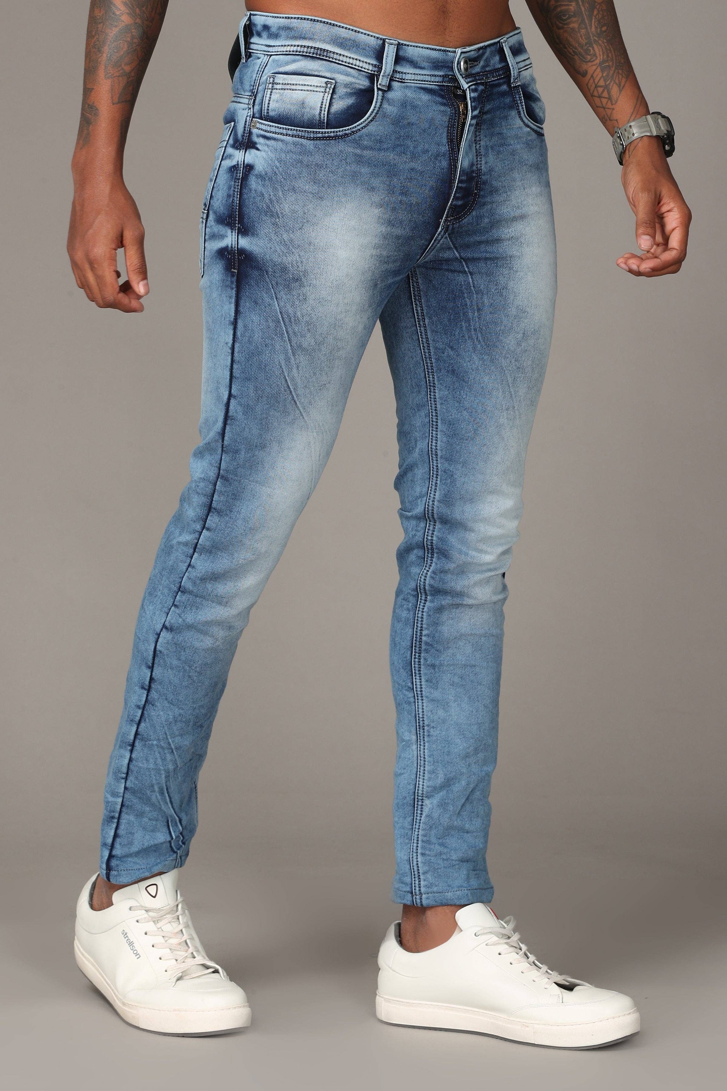 KEF CLOTHING – wholesale Jeans – Men’s – Blue with Light Fade Jeans5