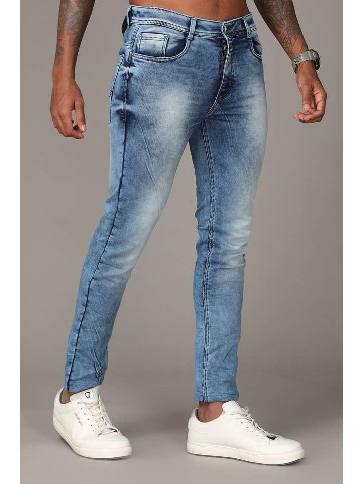 KEF CLOTHING – wholesale Jeans – Men’s – Blue with Light Fade Jeans5