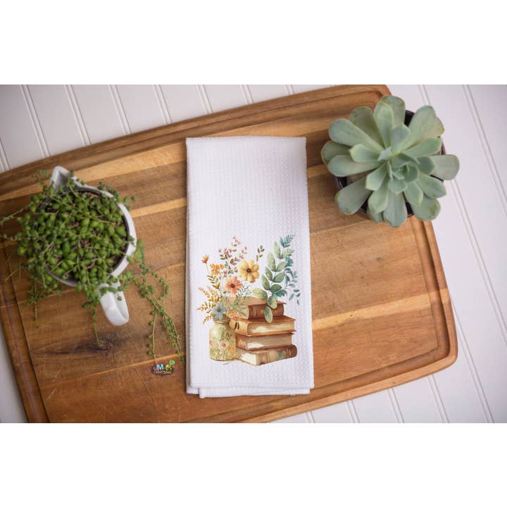 16"x24" Floral Books Series Towels for wholesale by JMCreationsNC