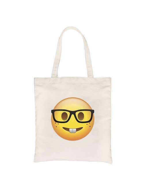 Emoji-Nerd Canvas Bag for wholesale by 365 In Love