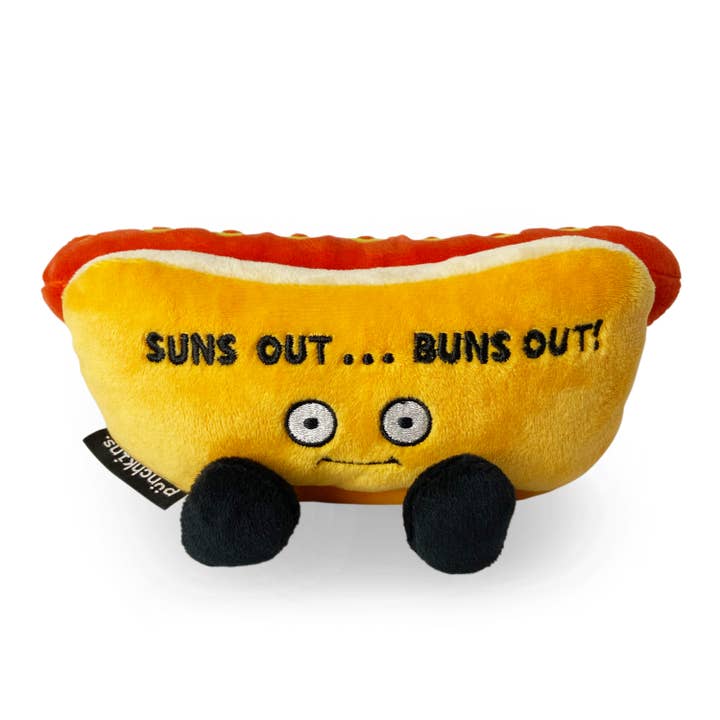 "Suns Out… Buns Out!" Plush Hotdog for wholesale by Punchkins