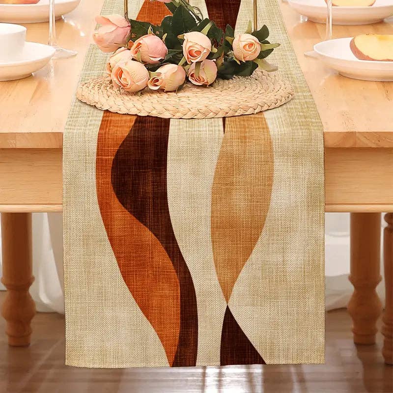 Huis Van Merken - Wholesale Tafelloper - Boho Linnen Tafelloper - Warme Rechthoekige Eettafel Decoratie0