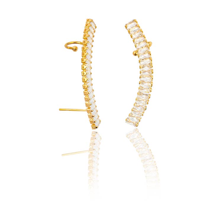 MIA Jewelry - Wholesale Hoop Earrings - Crawler Baguette Earrings (I406)0