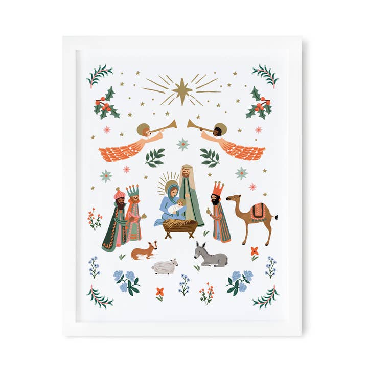 Nativity Scene Art Print (8x10) for wholesale by Rifle Paper Co.