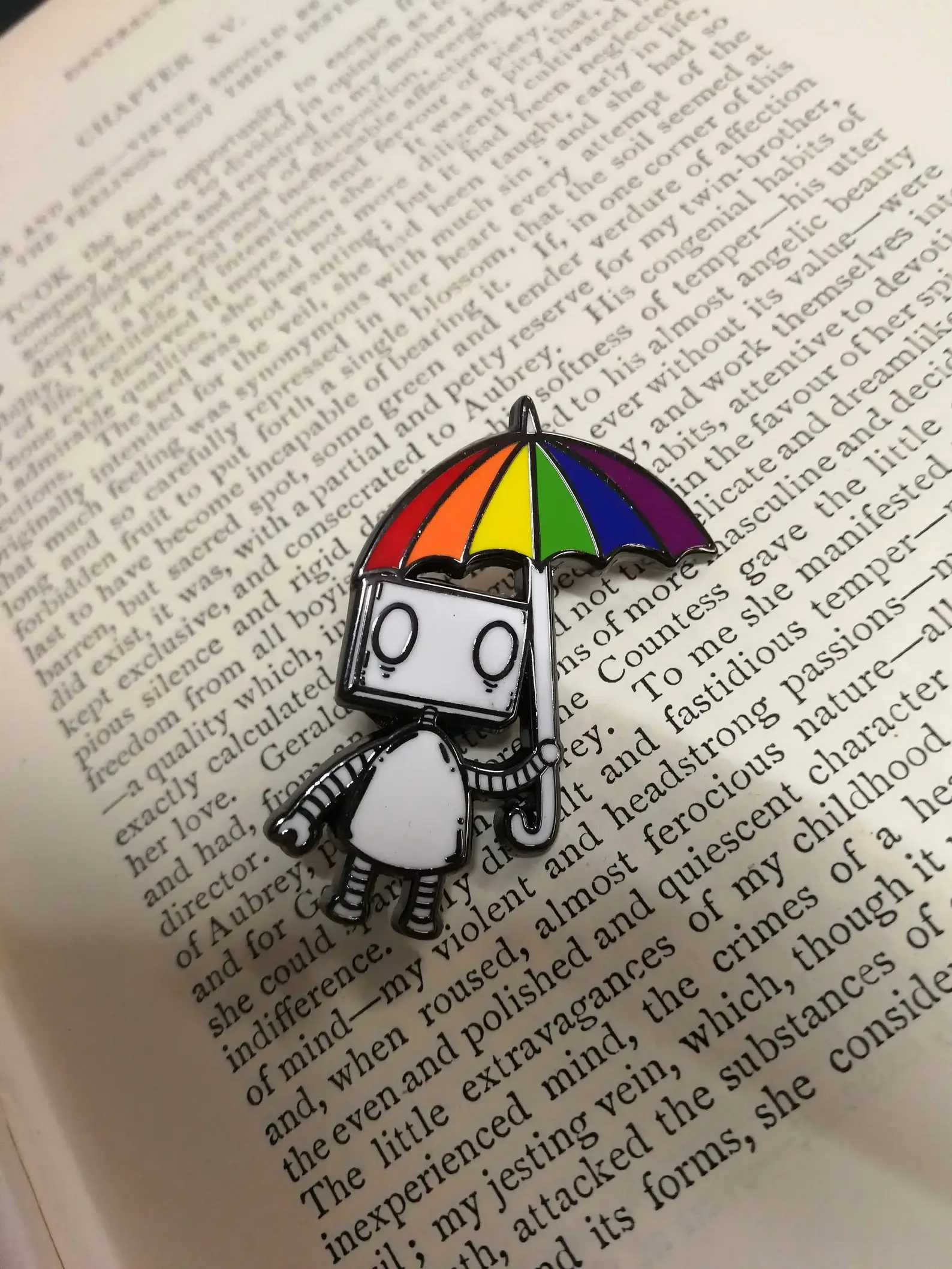 Jon Turner Illustration - Wholesale Lapel Pin/Button - Rainbow Robot Enamel Pin2