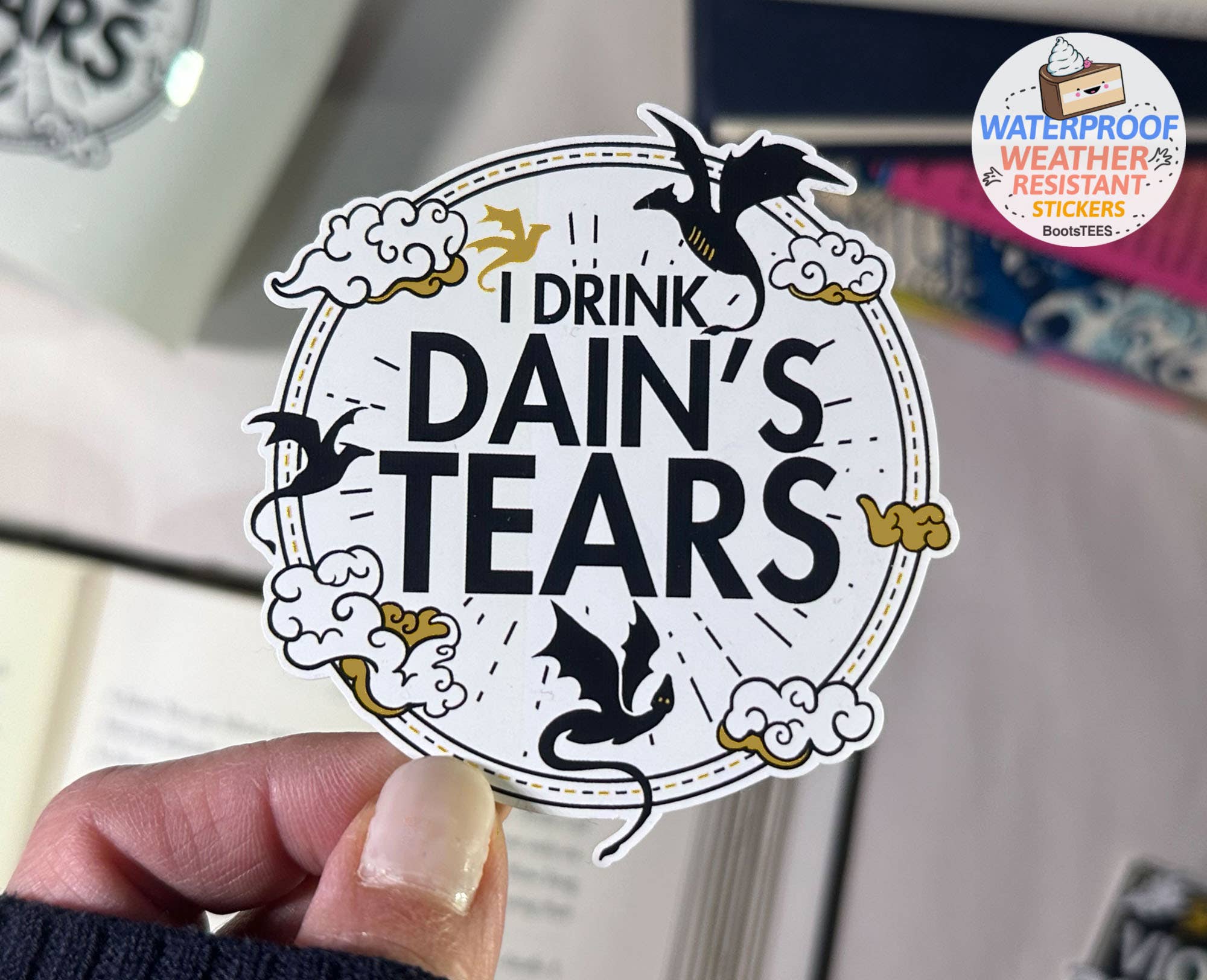 BootsTees - Wholesale Sticker - Fourth Wing Stickers, 3" Fantasy Romance Dragon Decals5